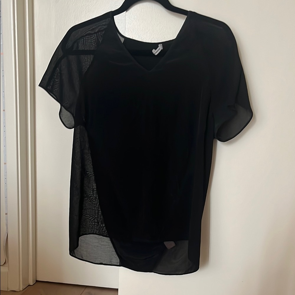 Alexander Wang Black Sheer Blouse